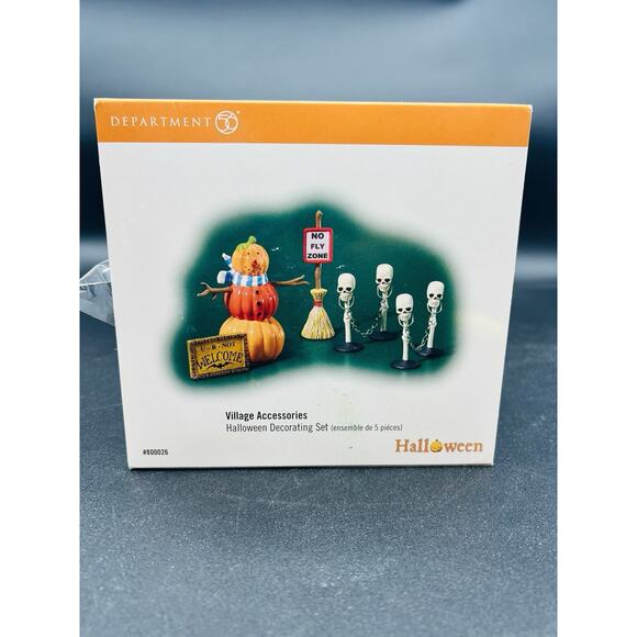 Department 56 Other - DEPT 56 - Halloween Decorating Set Of 5 - Village Accessories - 800026 - New